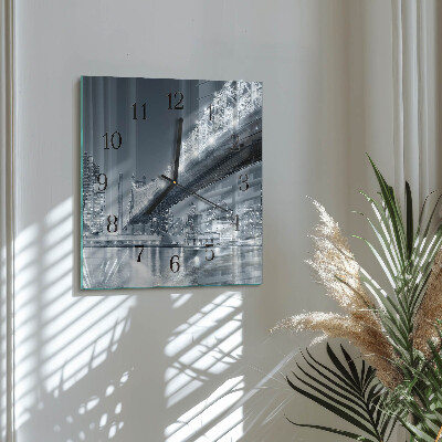 Square wall clock Bridge