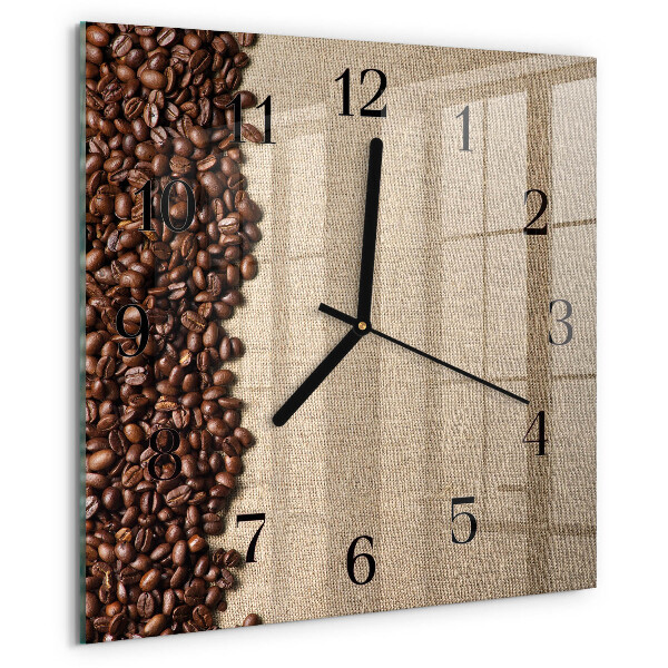 Square wall clock Coffee Beans
