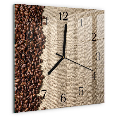 Square wall clock Coffee Beans