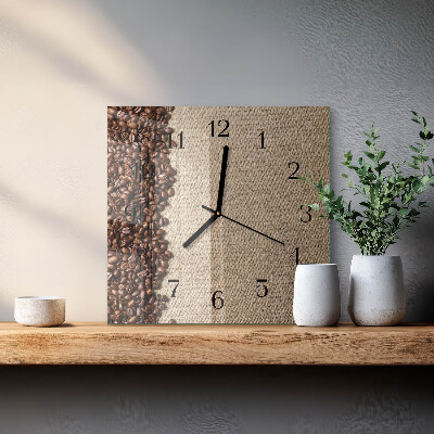 Square wall clock Coffee Beans