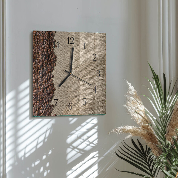Square wall clock Coffee Beans