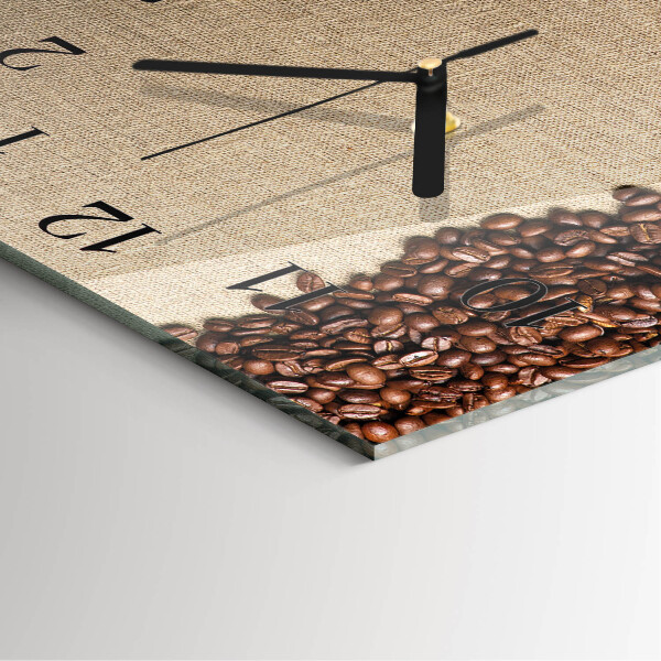 Square wall clock Coffee Beans