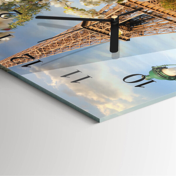 Square wall clock Eiffel Tower Paris