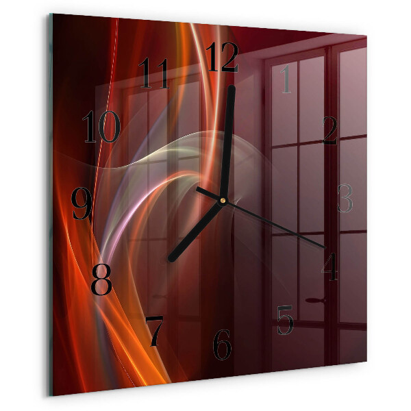 Square wall clock Abstract Lines