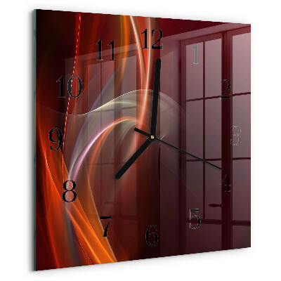 Square wall clock Abstract Lines