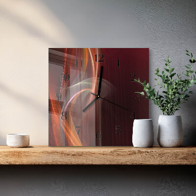Square wall clock Abstract Lines