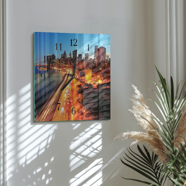 Square wall clock Horizon