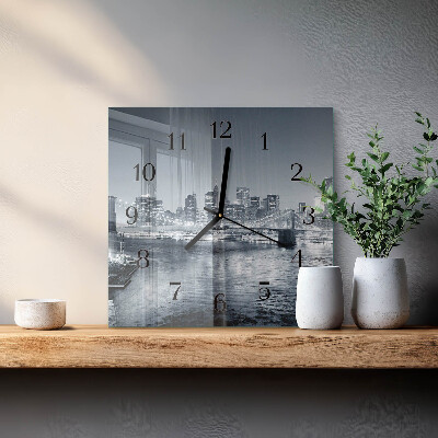 Square wall clock Night of the Horizon