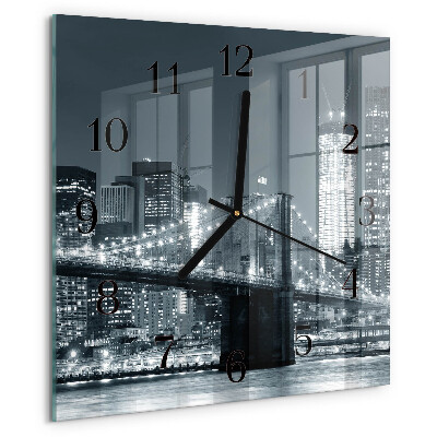 Square wall clock Horizontal Bridge