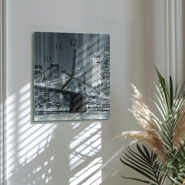 Square wall clock Horizontal Bridge