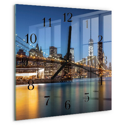 Square wall clock Horizontal Bridge