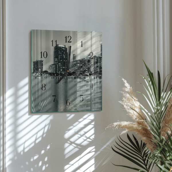 Square wall clock Horizon