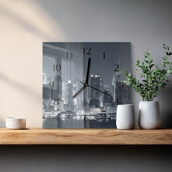 Square wall clock Night of the Horizon