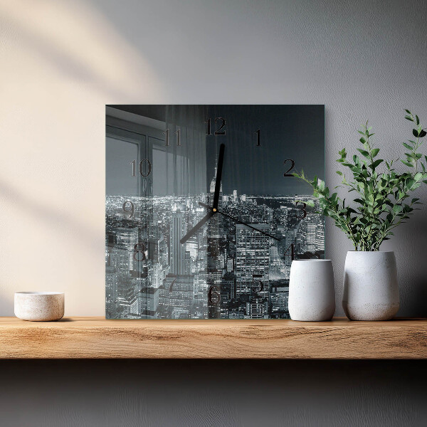Square wall clock Night of the Horizon