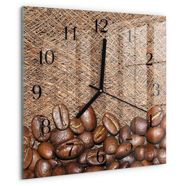 Square wall clock Coffee Beans