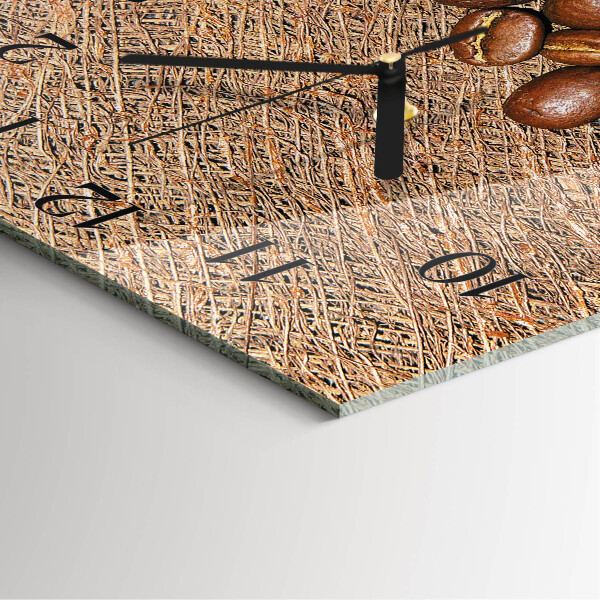 Square wall clock Coffee Beans