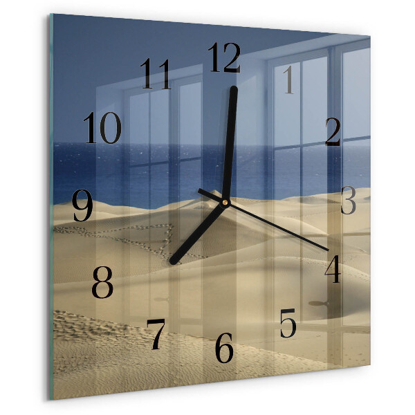 Square wall clock Sea Dunes
