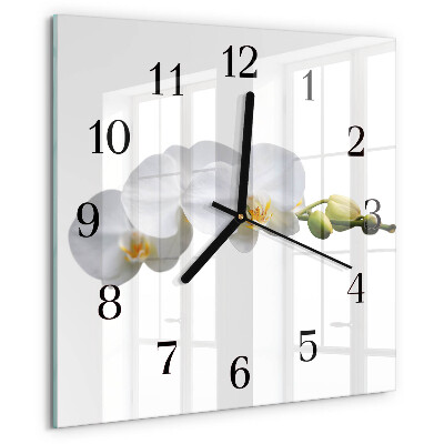 Square wall clock Orchid