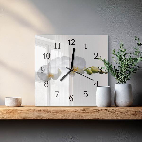 Square wall clock Orchid