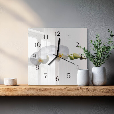 Square wall clock Orchid