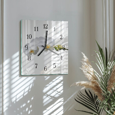 Square wall clock Orchid