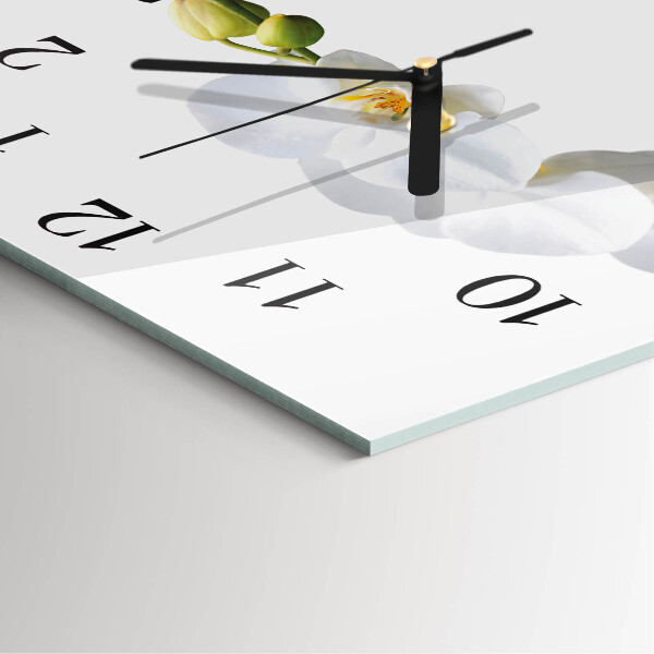 Square wall clock Orchid