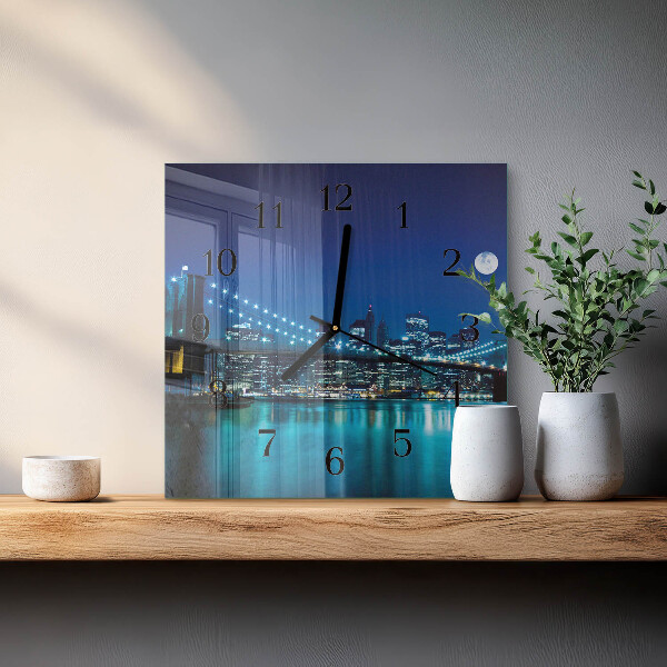 Square wall clock Night of the Horizon
