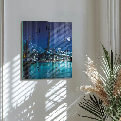 Square wall clock Night of the Horizon