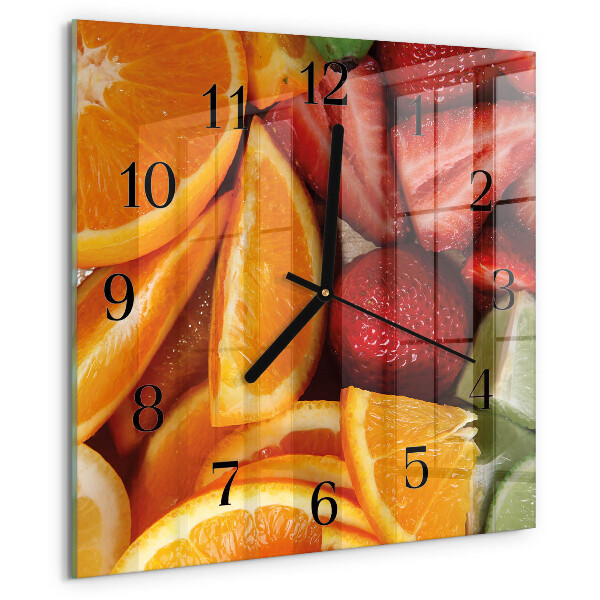 Square wall clock Fruit