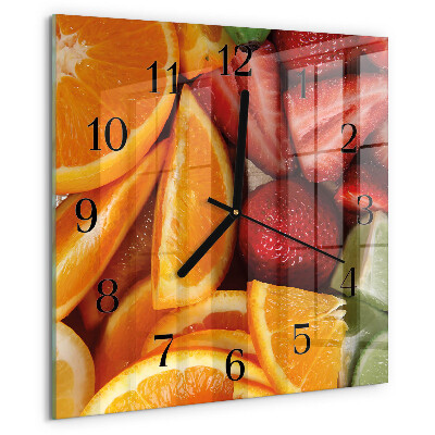 Square wall clock Fruit