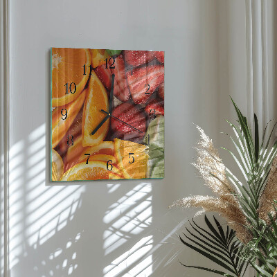 Square wall clock Fruit
