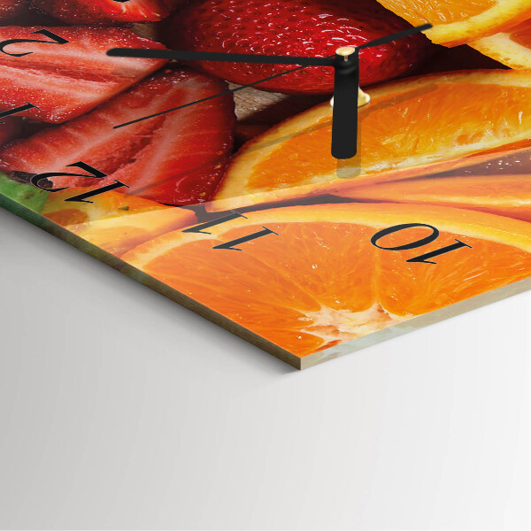 Square wall clock Fruit