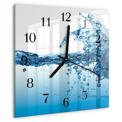 Square wall clock Water