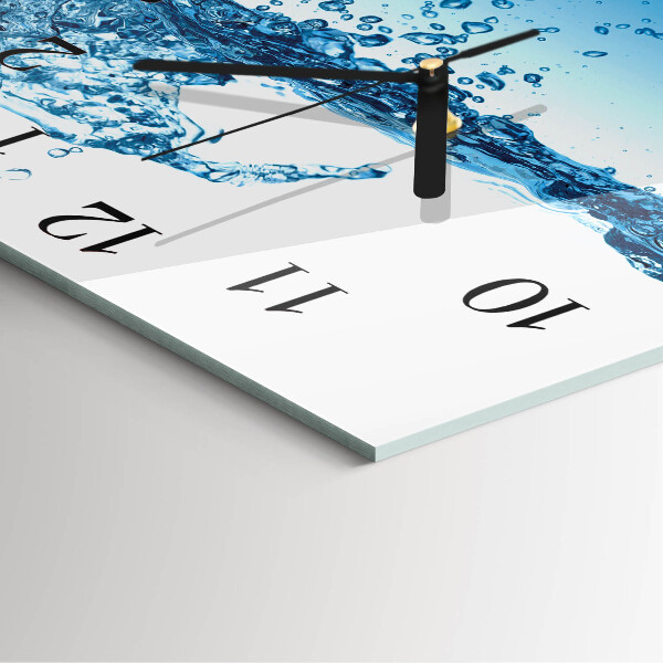 Square wall clock Water