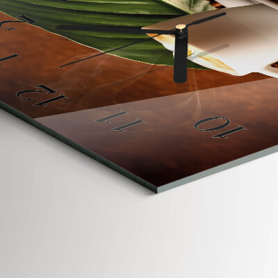 Square wall clock Cup of Coffee