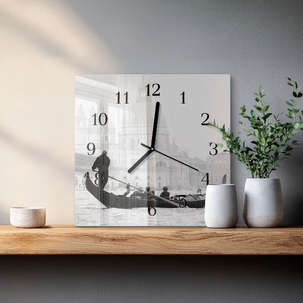 Square wall clock The Venetian Boat