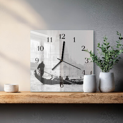 Square wall clock The Venetian Boat