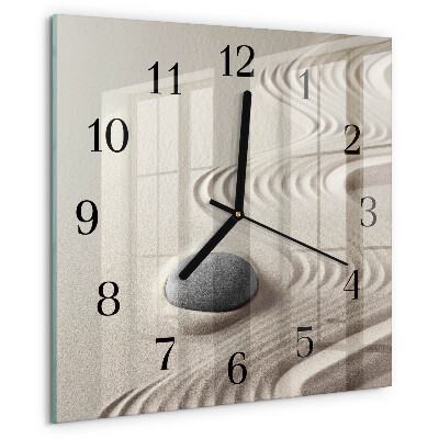 Square wall clock Stone Sand