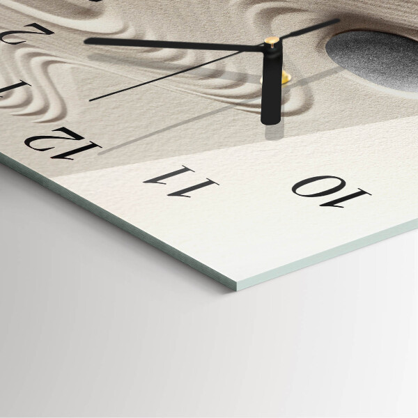 Square wall clock Stone Sand