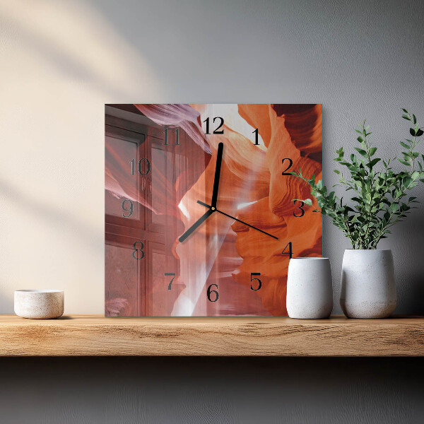 Square wall clock Cave