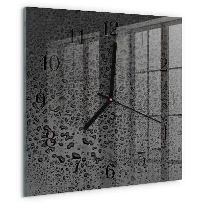 Square wall clock Drops of Water