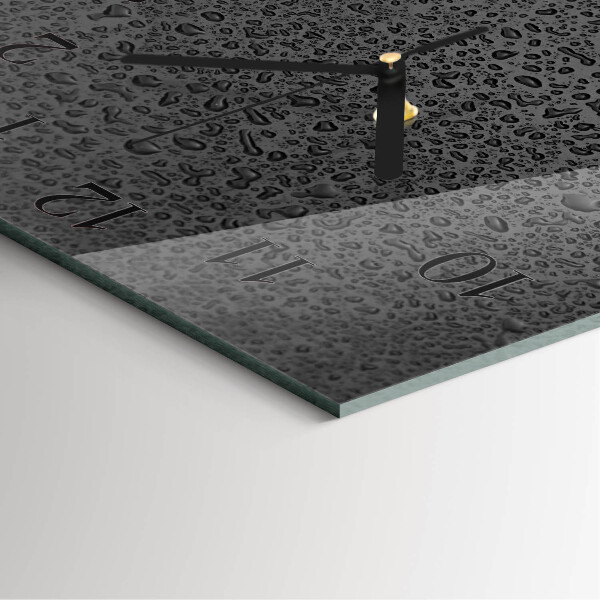 Square wall clock Drops of Water