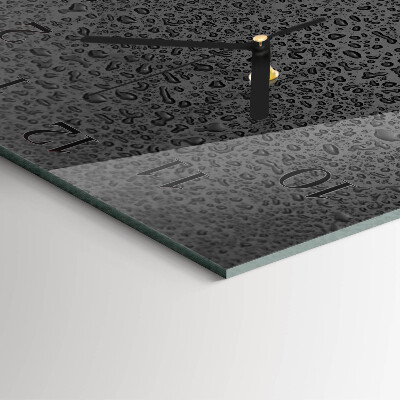 Square wall clock Drops of Water