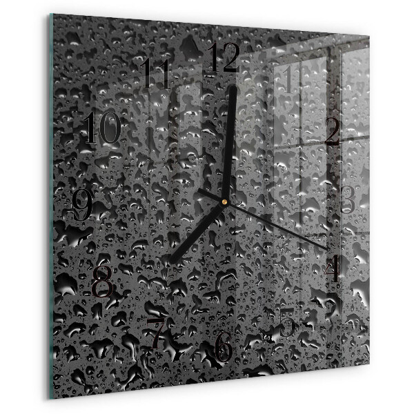Square wall clock Drops of Water
