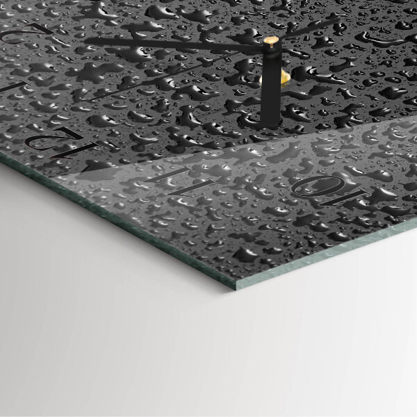 Square wall clock Drops of Water