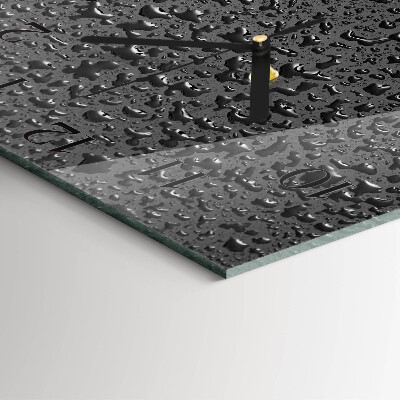 Square wall clock Drops of Water