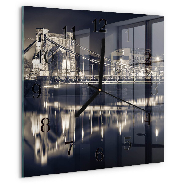 Square wall clock Bridge