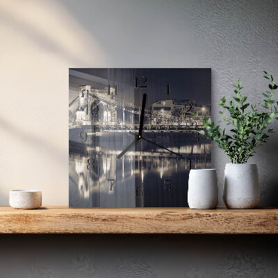 Square wall clock Bridge