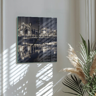 Square wall clock Bridge