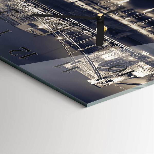 Square wall clock Bridge